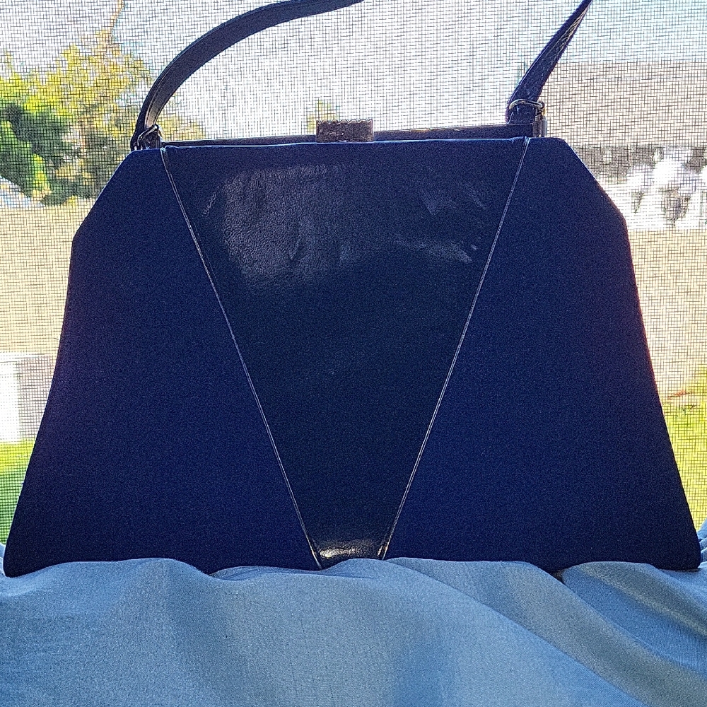Chic Navy Blue Women's Shoulder Bag